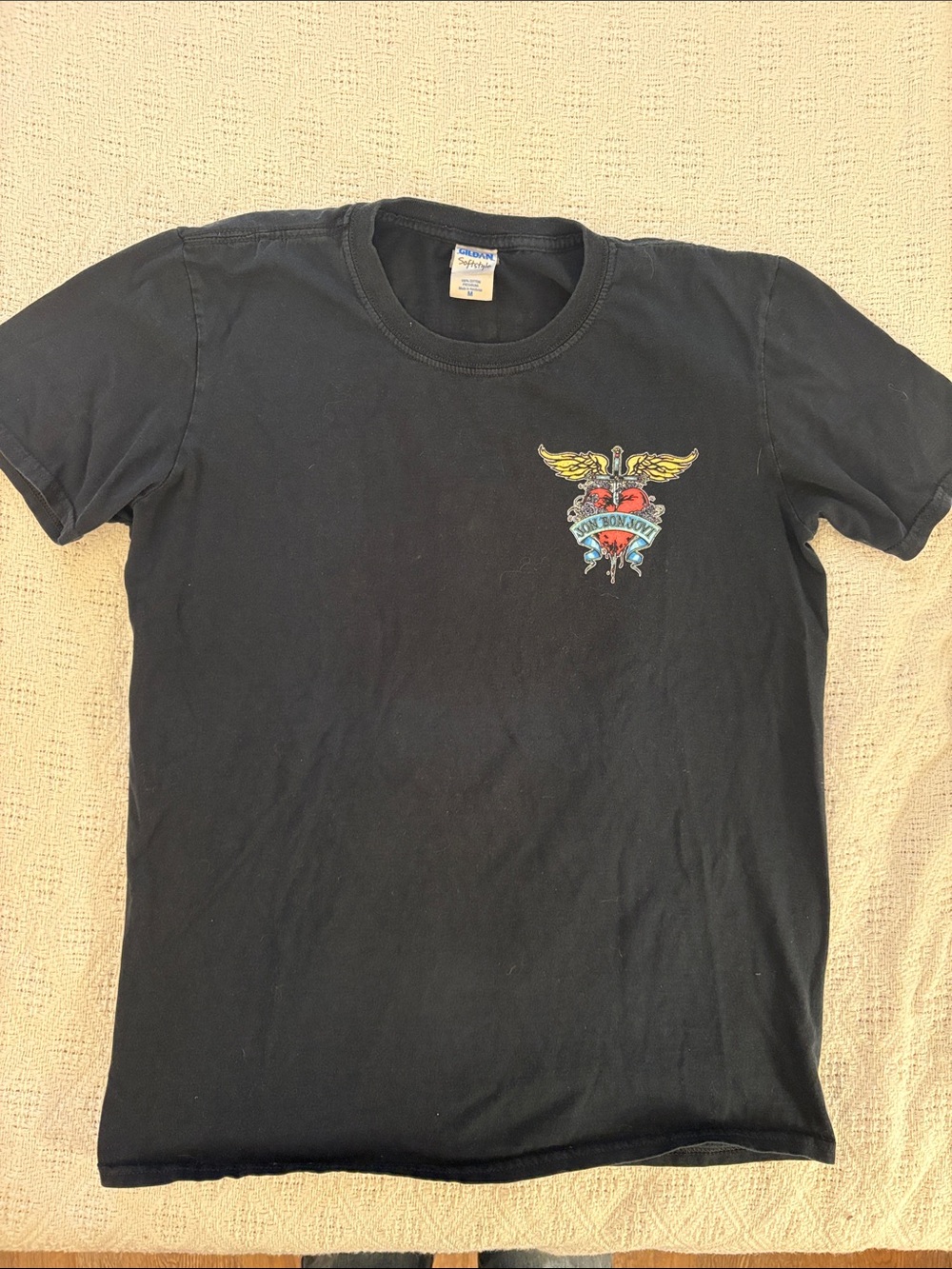 Bon Jovi Concert T Black Graphic Crewneck T-Shirt Women’s Medium